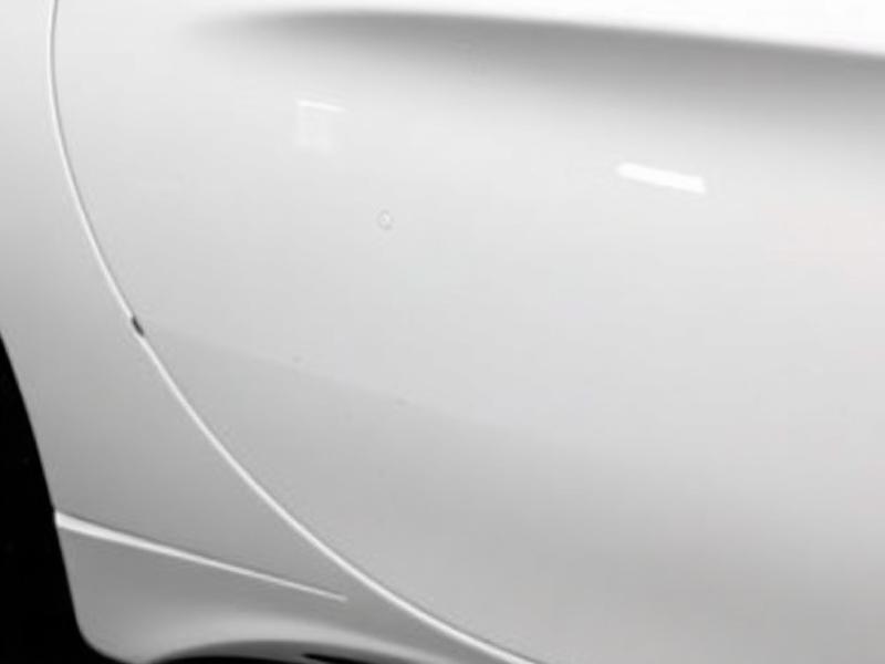 White car with hard water spots and light scratches before paint correction service